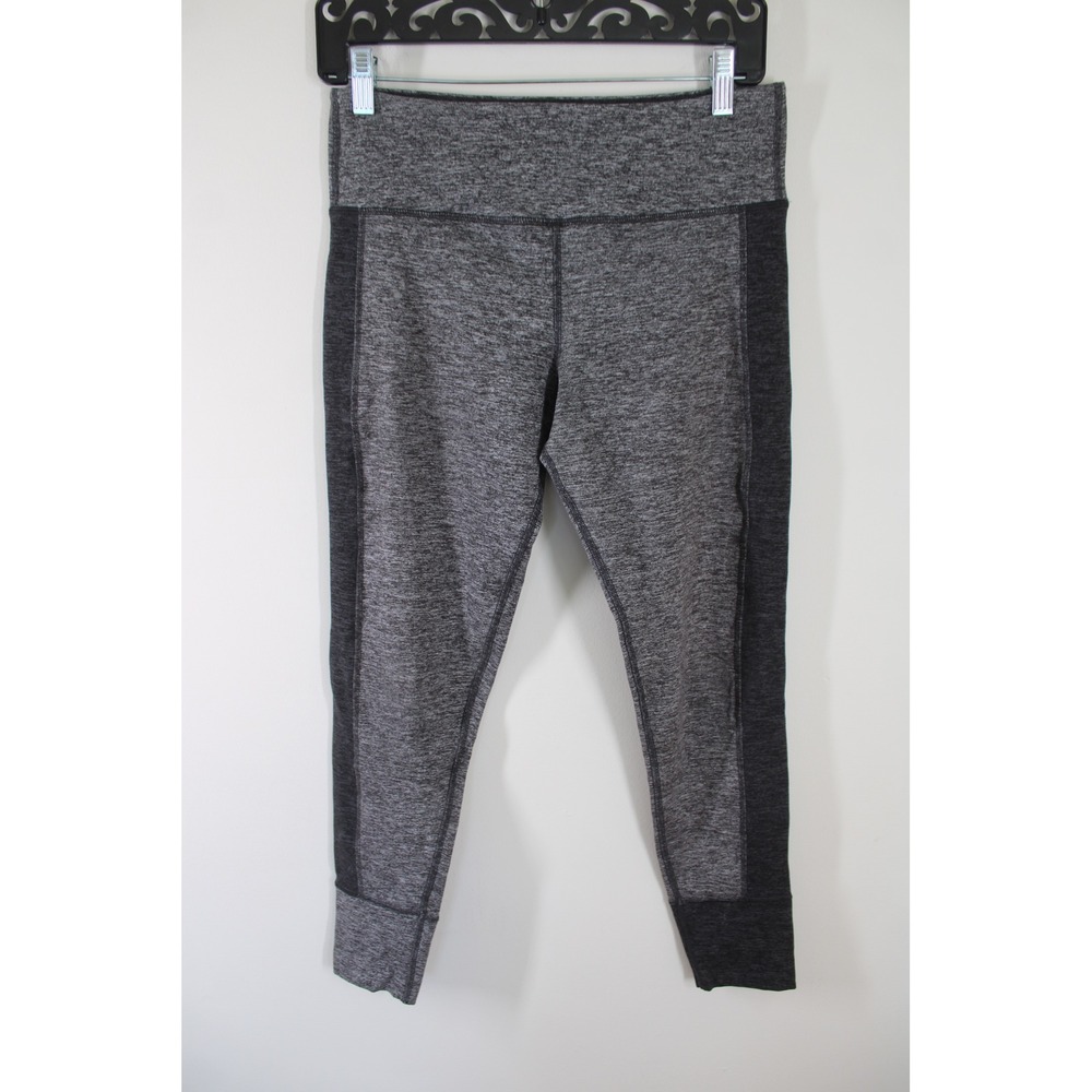 Vuori M Gray Space Dye High Rise Performance Leggings Contrast Panel